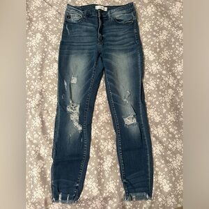 KanCan Dark Blue Distressed Skinny Jeans